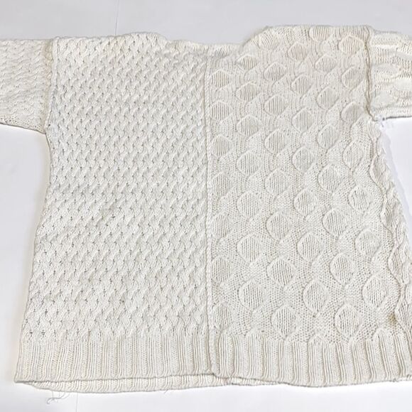 Vintage Hand Knit For The Limited Crew Neck Chunky Ramie Sweater M - Picture 6 of 9